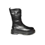 fox SHOES R555268103 Siyah Hakiki Deri Kadın Postal Bot, Siyah-Hakiki Deri, 39