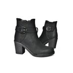 fox SHOES R674151409 Siyah Kalın Topuklu Kadın Bot, Siyah-Suni Deri, 38