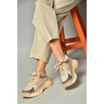 Fox Shoes S312612404 Ten Kumaş Kalın Tabanlı Spor Ayakkabı Sneakers