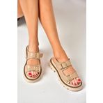 Fox Shoes S437302209 Ten Kalın Tabanlı Kadın Sandalet