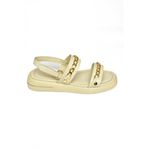 Fox Shoes S518105609 Bej Gold Zincir Detaylı Kadın Sandalet