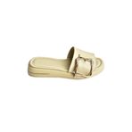 fox SHOES S518106309 Bej Tokalı Kadın Terlik, Bej-Suni Deri, 39