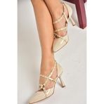 fox SHOES S518203308 Ten Rugan İnce Topuklu Kadın Ayakkabı, Ten-Rugan, 39