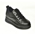 Fox Shoes S602008704 Siyah Kalın Tabanlı Spor Ayakkabı Sneakers