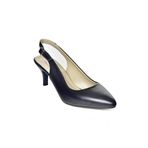 fox SHOES S908002303 Lacivert Hakiki Deri Alçak Topuklu Kadın Ayakkabı, Lacivert-Hakiki Deri, 36
