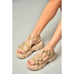 Fox Shoes S973966209 Ten Kalın Tabanlı Kadın Sandalet