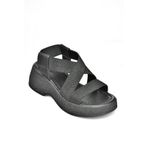 Fox Shoes S996048004 Kumaş Kalın Tabanlı Siyah Kadın Sandalet