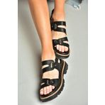 Fox Shoes S9960755 09 Siyah Kadın Sandalet