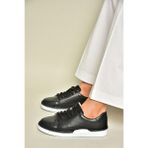 Fox Shoes Siyah Kadın Deri Sneaker 13311