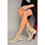 Fox Shoes T239004702 Bej Süet Kadın Bot