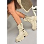 Fox Shoes T267096409 Bej Kalın Tabanlı Kadın Bot