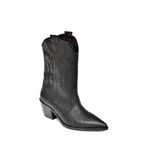 fox SHOES T267655009 Siyah Kalın Topuklu Kadın Bot, Siyah-Suni Deri, 37