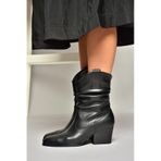 Fox Shoes T296713009 Siyah Kalın Topuklu Kadın Bot