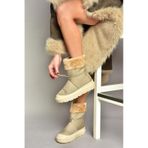 Fox Shoes T476434004 Bej Kumaş Kadın Bot