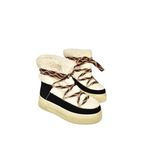fox SHOES T476500702 Siyah Süet Kalın Tabanlı Kadın Bot, Siyah-Süet, 39