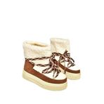 fox SHOES T476500702 Taba Süet Kalın Tabanlı Kadın Bot, Taba-Süet, 40