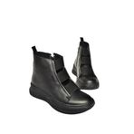 fox SHOES T555130103 Siyah Hakiki Deri Comfort Ortopedik Taban Kadın Bot, Siyah-Hakiki Deri, 38