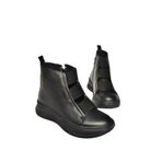 fox SHOES T555130103 Siyah Hakiki Deri Comfort Ortopedik Taban Kadın Bot, Siyah-Hakiki Deri, 40