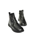 fox SHOES T555366303 Siyah Hakiki Deri Comfort Ortopedik Taban Kadın Bot, Siyah-Hakiki Deri, 38