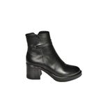fox SHOES T555451403 Siyah Hakiki Deri Kalın Topuklu Kadın Bot, Siyah-Hakiki Deri, 39