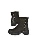 fox SHOES T654047101 Siyah Hakiki Deri Nubuk Kadın Bot, Siyah-Nubuk, 40