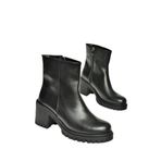 fox SHOES T726911109 Siyah Kalın Topuklu Kadın Bot, Siyah-Suni Deri, 39