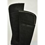 fox SHOES T848643502 Siyah Süet Taş Detaylı Kadın Çizme, Siyah-Süet, 38