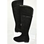 fox SHOES T848643502 Siyah Süet Taş Detaylı Kadın Çizme, Siyah-Süet, 40