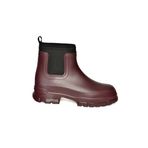 fox SHOES T858685409 Bordo Kalın Tabanlı Yağmur Botu, Bordo-Suni Deri, 36