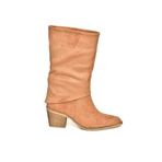 fox SHOES T936042502 Taba Kalın Alçak Topuklu Kadın Bot, Taba-Süet, 37