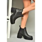 Fox Shoes T996220009 Siyah Kalın Topuklu Kadın Bot
