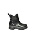 fox SHOES T996334008 Siyah Rugan Kalın Tabanlı Kadın Bot, Siyah-Rugan, 40