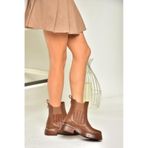 Fox Shoes T996334009 Taba Kalın Tabanlı Kadın Bot