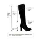 fox SHOES Taba Alçak Topuklu Günlük Kadın Çizme N674265009, Taba-Suni Deri, 39