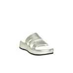 fox SHOES U296444003 Gümüş Kalın Tabanlı Kadın Terlik, Gümüş-Hakiki Deri, 36