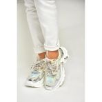 Fox Shoes U380141309 Beyaz Taş Detaylı Spor Ayakkabı Sneakers