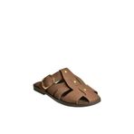 fox SHOES U458334202 Kahverengi Süet Önü Kapalı Kadın Terlik, Kahverengi-Süet, 37