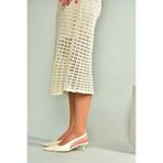 fox SHOES U518439809 Bej Alçak Topuklu Kadın Ayakkabı, Bej-Suni Deri, 36
