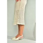 fox SHOES U518439809 Bej Alçak Topuklu Kadın Ayakkabı, Bej-Suni Deri, 38