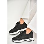 Fox Shoes U602915104 Siyah Kumaş Spor Ayakkabı Sneakers