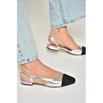 fox SHOES U725512009 Gümüş Kadın Babet, Gümüş-Suni Deri, 37