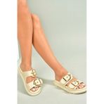 Fox Shoes U725792009 Bej Kadın Terlik