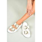 Fox Shoes U725792009 Beyaz Kadın Terlik