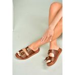 Fox Shoes U725792009 Taba Kadın Terlik