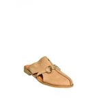 fox SHOES U944150403 Vizon Hakiki Deri Önü Kapalı Kadın Terlik, Vizon-Hakiki Deri, 37