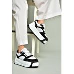Fox Shoes U973219002 Siyah/beyaz Kalın Tabanlı Spor Ayakkabı Sneakers - 01-Siyah - Beyaz