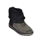 fox SHOES V250014702 Platin Süet Tüylü Kadın Bot, Platin-Süet, 38
