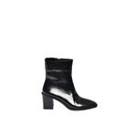 fox SHOES V250330309 Siyah Kalın Topuklu Kadın Bot, Siyah-Suni Deri, 36