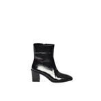 fox SHOES V250330309 Siyah Kalın Topuklu Kadın Bot, Siyah-Suni Deri, 39