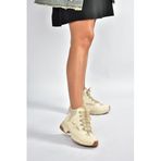 fox SHOES V312415009 Bej Bilekli Spor Ayakkabı Sneakers, Bej-Suni Deri, 38